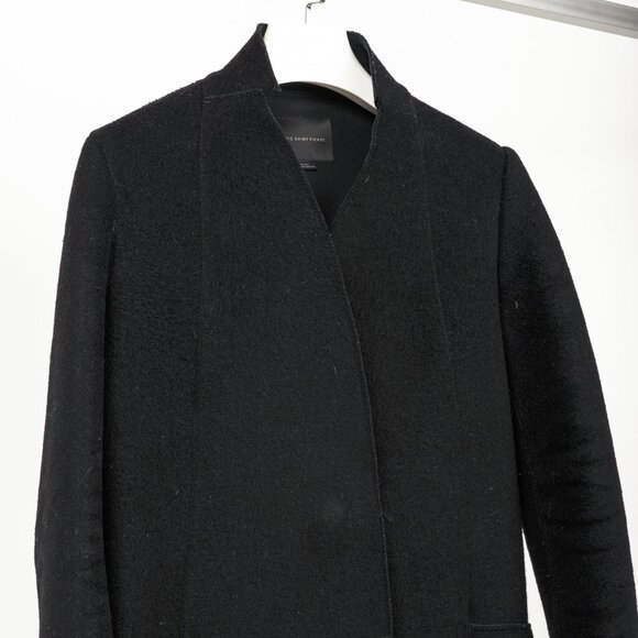 Marie Saint Pierre Black Boiled-Wool Blazer - Picture 3 of 9